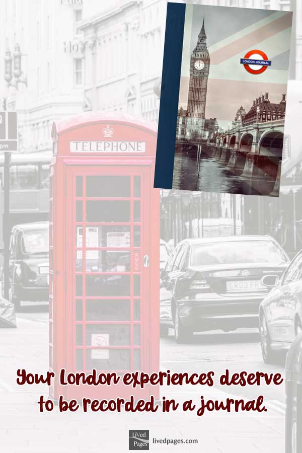 Blank London Travel Journal with Lined Pages